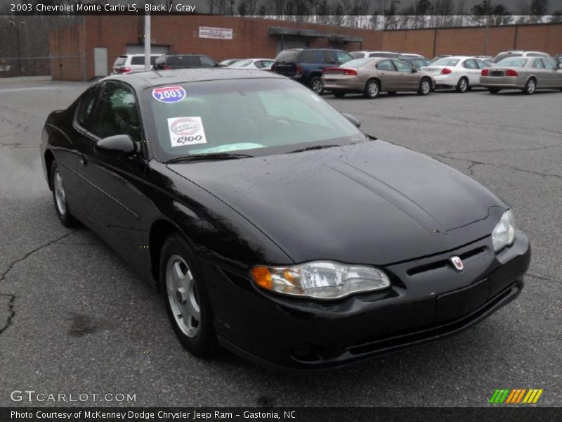 Black / Gray 2003 Chevrolet Monte Carlo LS