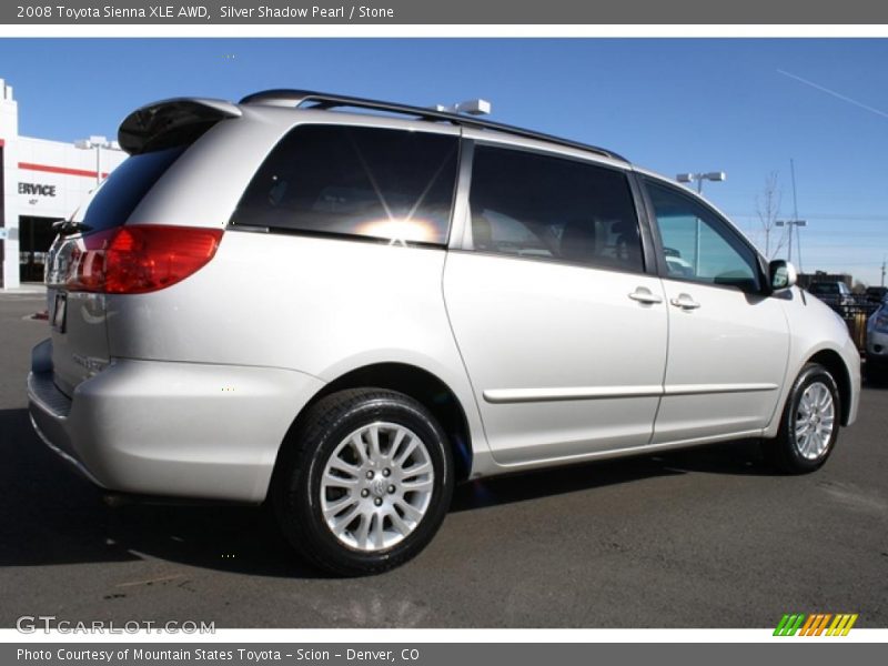 Silver Shadow Pearl / Stone 2008 Toyota Sienna XLE AWD