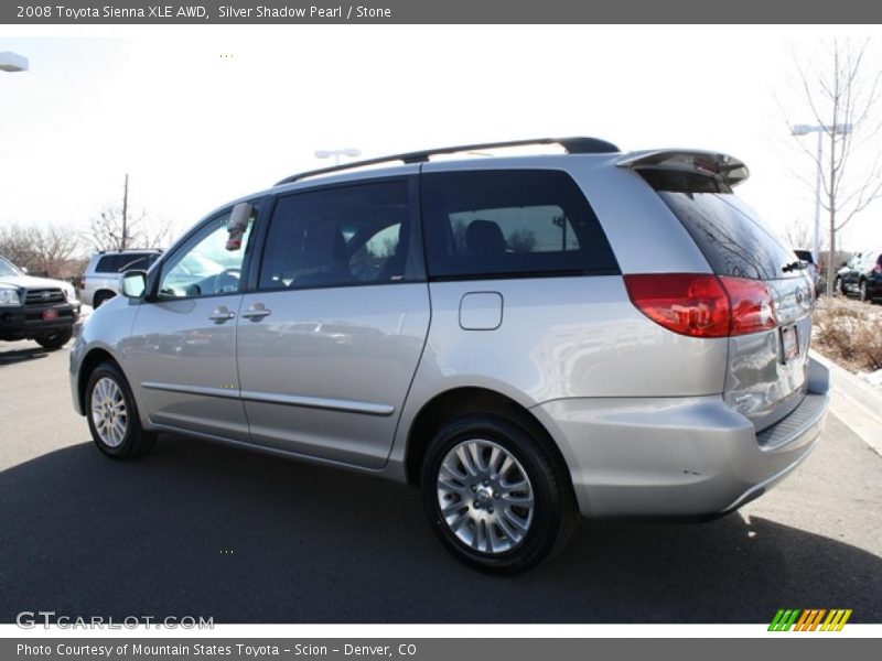Silver Shadow Pearl / Stone 2008 Toyota Sienna XLE AWD