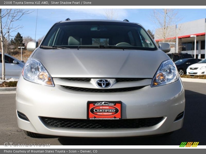 Silver Shadow Pearl / Stone 2008 Toyota Sienna XLE AWD