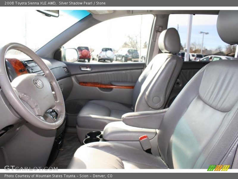 Silver Shadow Pearl / Stone 2008 Toyota Sienna XLE AWD