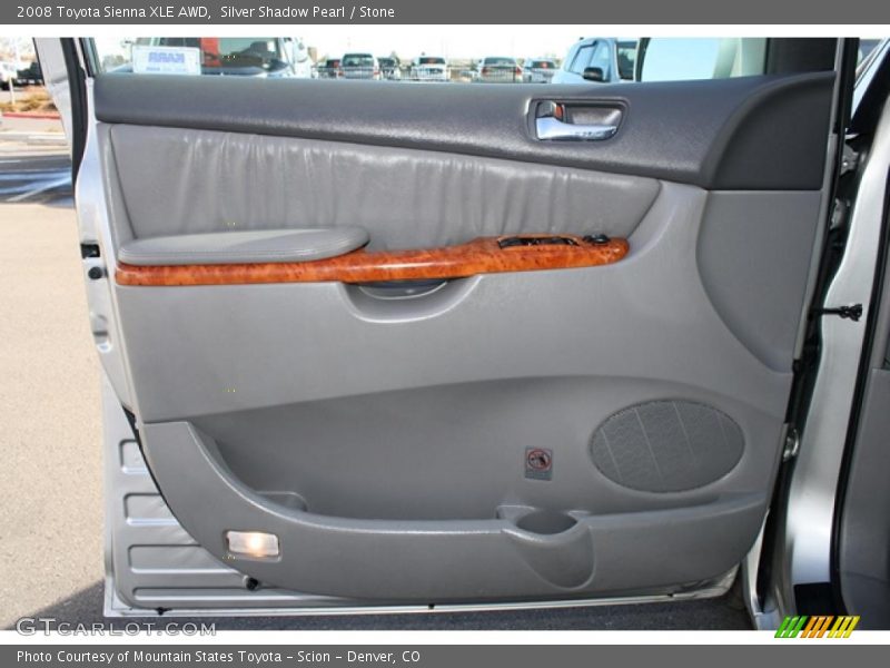 Silver Shadow Pearl / Stone 2008 Toyota Sienna XLE AWD