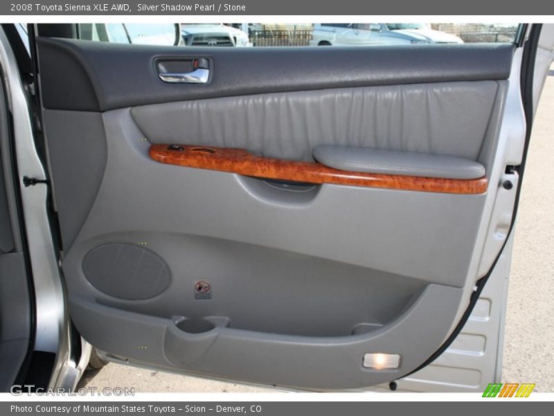 Silver Shadow Pearl / Stone 2008 Toyota Sienna XLE AWD
