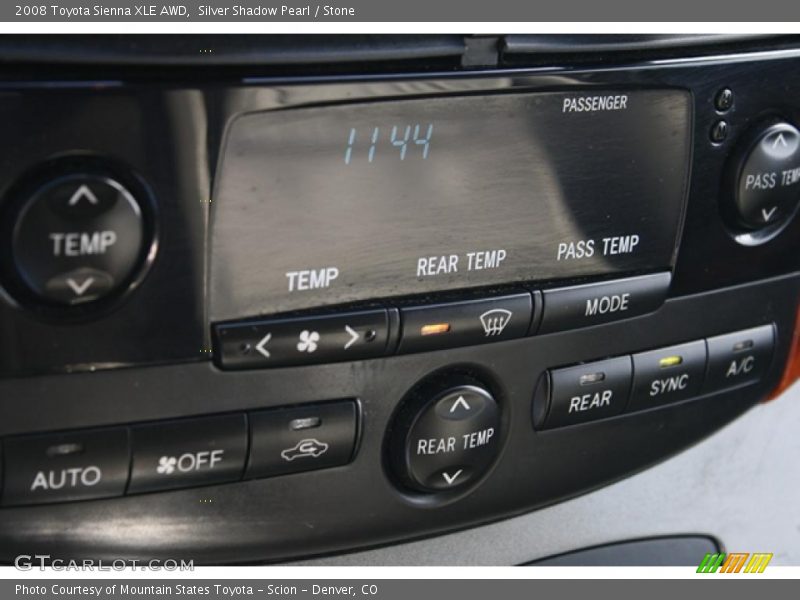 Silver Shadow Pearl / Stone 2008 Toyota Sienna XLE AWD