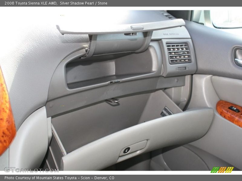 Silver Shadow Pearl / Stone 2008 Toyota Sienna XLE AWD