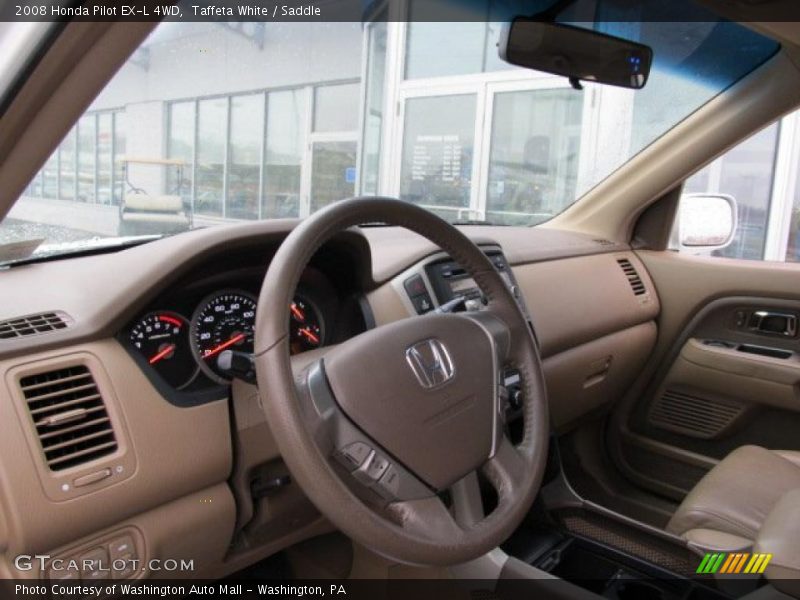Taffeta White / Saddle 2008 Honda Pilot EX-L 4WD