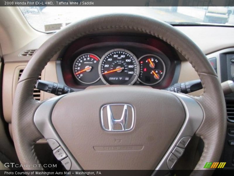 Taffeta White / Saddle 2008 Honda Pilot EX-L 4WD