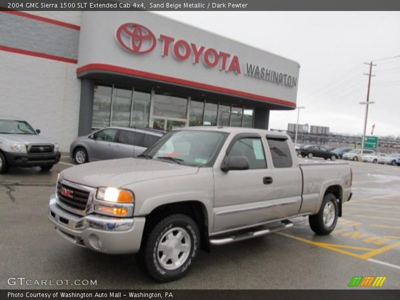 Sand Beige Metallic / Dark Pewter 2004 GMC Sierra 1500 SLT Extended Cab 4x4