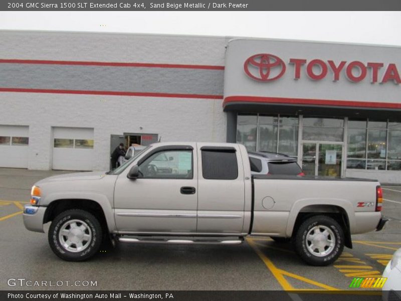 Sand Beige Metallic / Dark Pewter 2004 GMC Sierra 1500 SLT Extended Cab 4x4