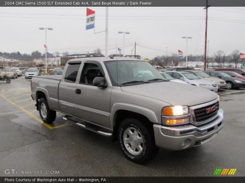 Sand Beige Metallic / Dark Pewter 2004 GMC Sierra 1500 SLT Extended Cab 4x4