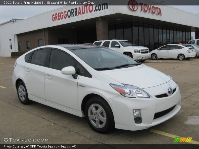 Blizzard White Pearl / Misty Gray 2011 Toyota Prius Hybrid III
