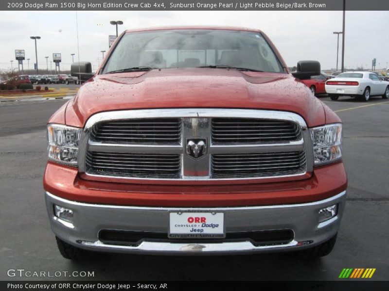 Sunburst Orange Pearl / Light Pebble Beige/Bark Brown 2009 Dodge Ram 1500 Big Horn Edition Crew Cab 4x4