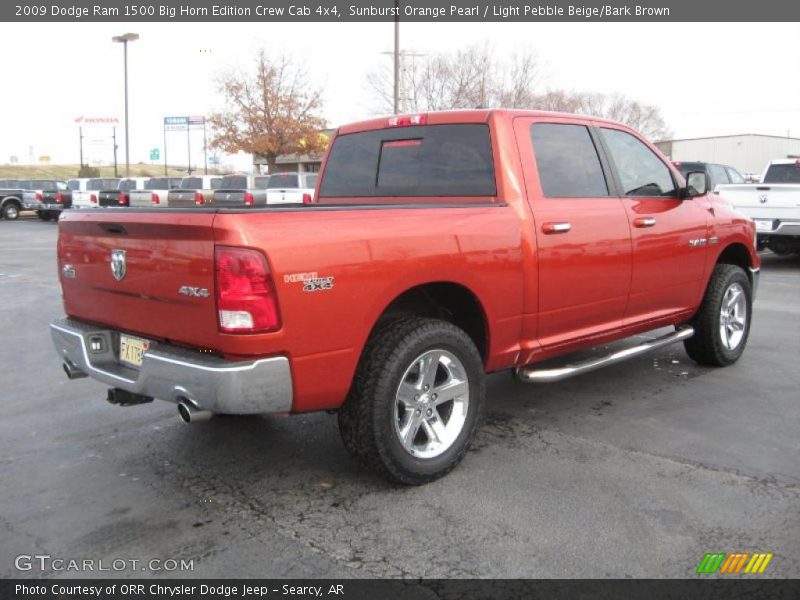 Sunburst Orange Pearl / Light Pebble Beige/Bark Brown 2009 Dodge Ram 1500 Big Horn Edition Crew Cab 4x4