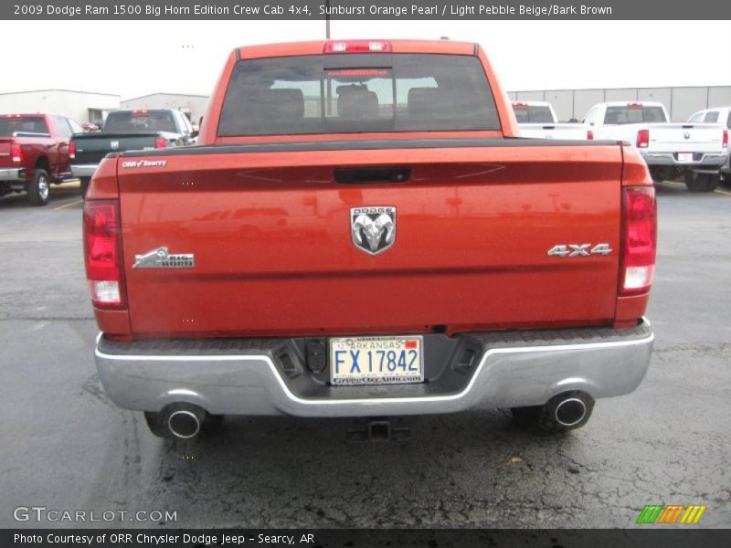 Sunburst Orange Pearl / Light Pebble Beige/Bark Brown 2009 Dodge Ram 1500 Big Horn Edition Crew Cab 4x4