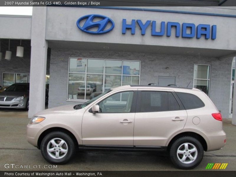 Golden Beige / Beige 2007 Hyundai Santa Fe GLS 4WD