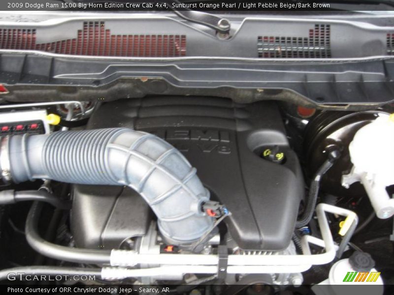 Sunburst Orange Pearl / Light Pebble Beige/Bark Brown 2009 Dodge Ram 1500 Big Horn Edition Crew Cab 4x4