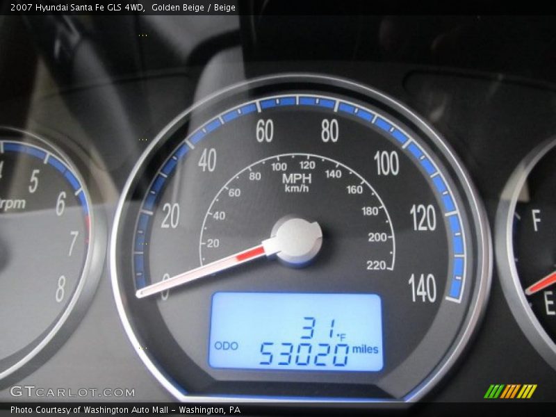 Golden Beige / Beige 2007 Hyundai Santa Fe GLS 4WD