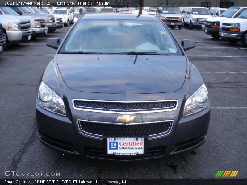 Taupe Gray Metallic / Titanium 2011 Chevrolet Malibu LS