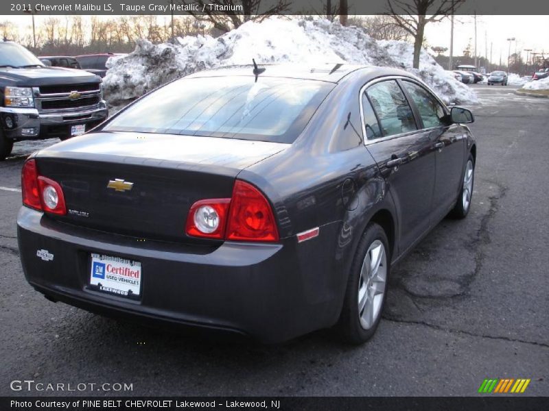 Taupe Gray Metallic / Titanium 2011 Chevrolet Malibu LS