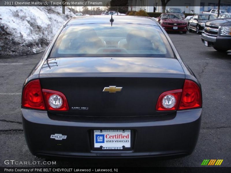Taupe Gray Metallic / Titanium 2011 Chevrolet Malibu LS