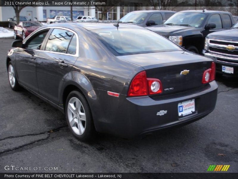 Taupe Gray Metallic / Titanium 2011 Chevrolet Malibu LS