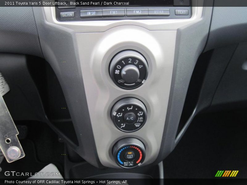 Controls of 2011 Yaris 5 Door Liftback