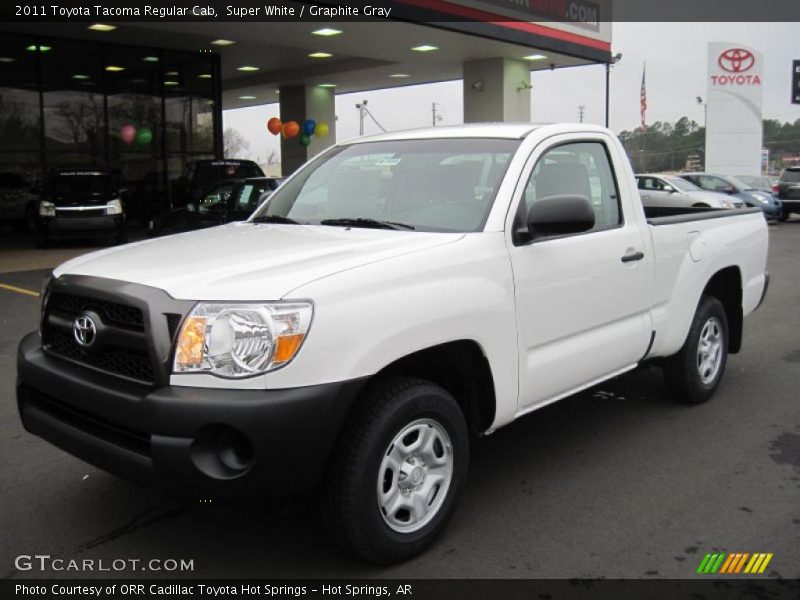 Super White / Graphite Gray 2011 Toyota Tacoma Regular Cab