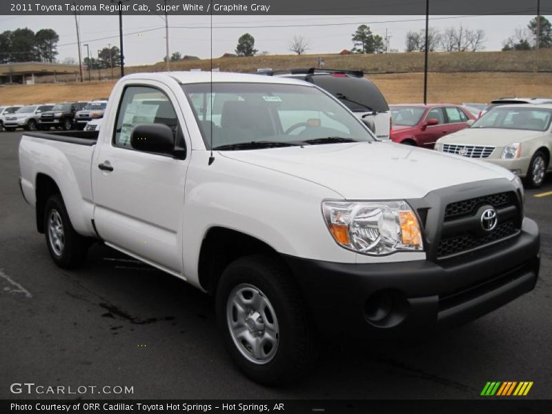 Super White / Graphite Gray 2011 Toyota Tacoma Regular Cab