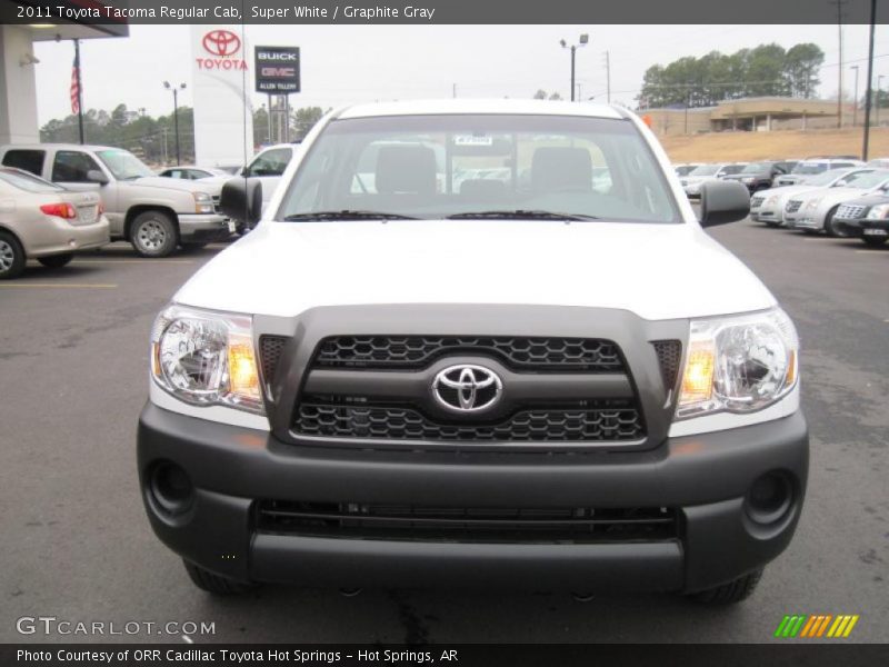 Super White / Graphite Gray 2011 Toyota Tacoma Regular Cab