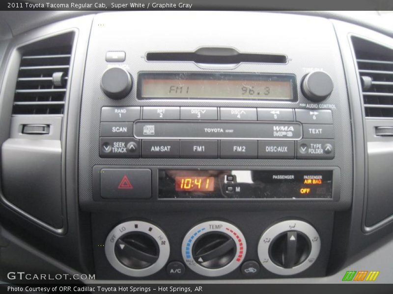 Controls of 2011 Tacoma Regular Cab