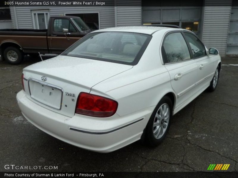 Powder White Pearl / Beige 2005 Hyundai Sonata GLS V6