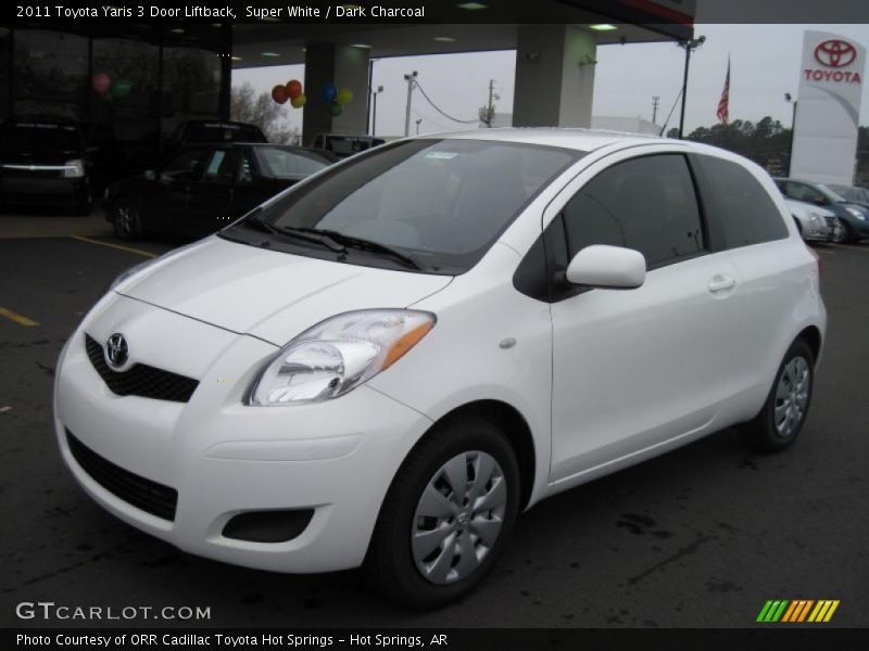 Super White / Dark Charcoal 2011 Toyota Yaris 3 Door Liftback