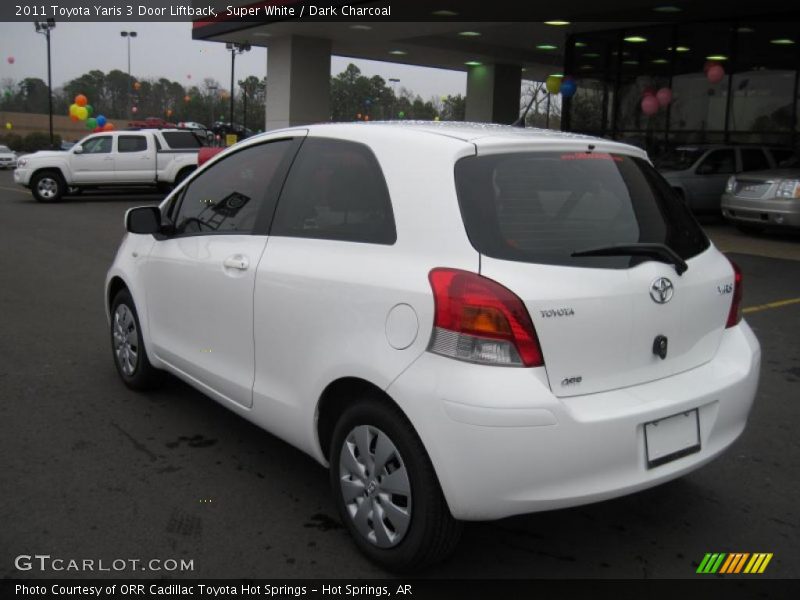 Super White / Dark Charcoal 2011 Toyota Yaris 3 Door Liftback