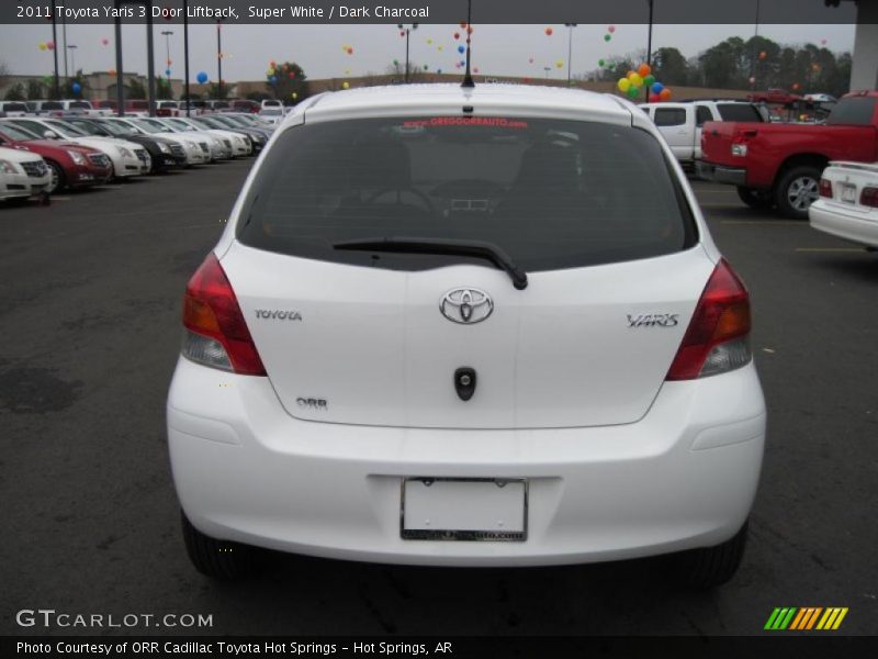 Super White / Dark Charcoal 2011 Toyota Yaris 3 Door Liftback