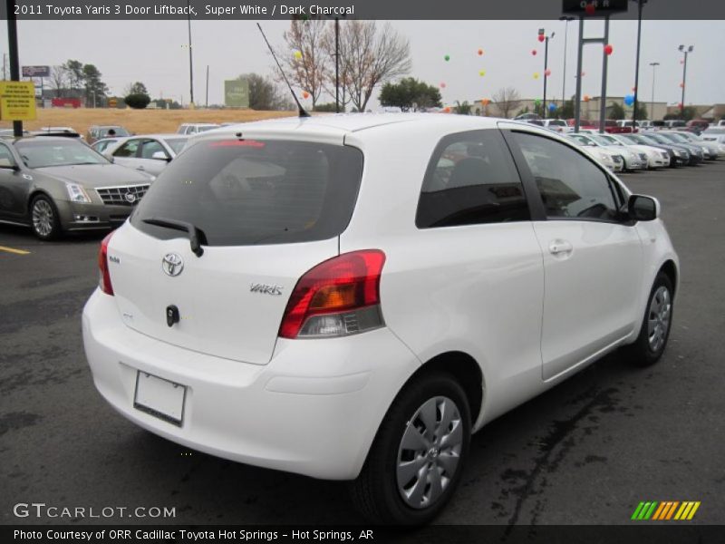 Super White / Dark Charcoal 2011 Toyota Yaris 3 Door Liftback