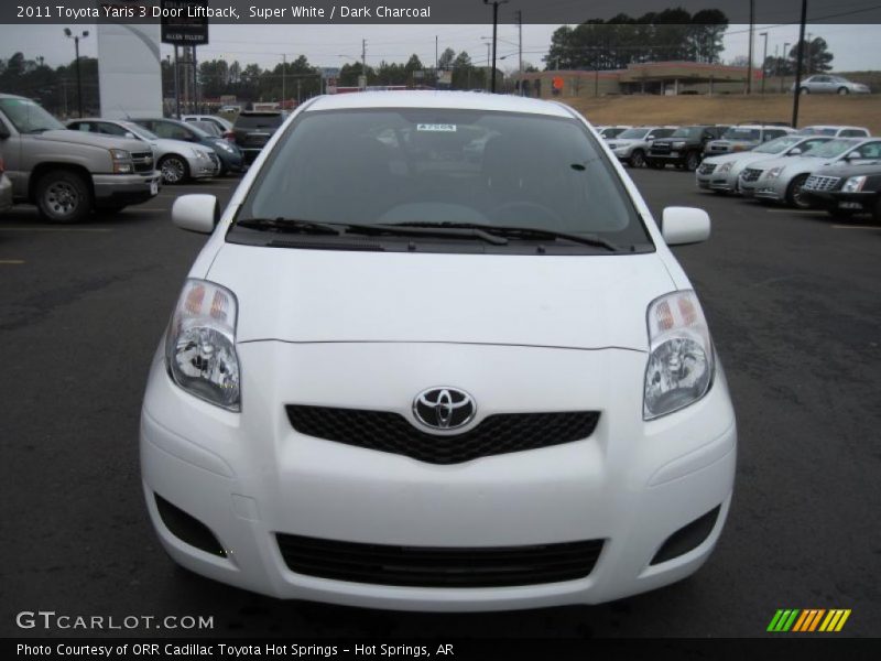 Super White / Dark Charcoal 2011 Toyota Yaris 3 Door Liftback