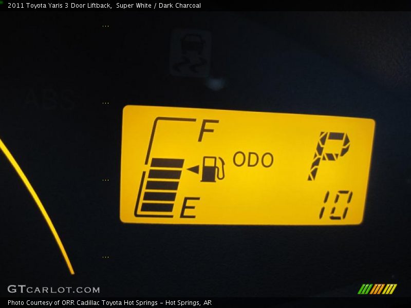Super White / Dark Charcoal 2011 Toyota Yaris 3 Door Liftback