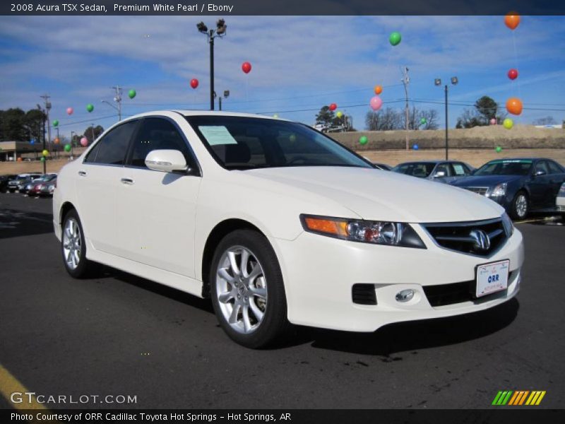 Premium White Pearl / Ebony 2008 Acura TSX Sedan