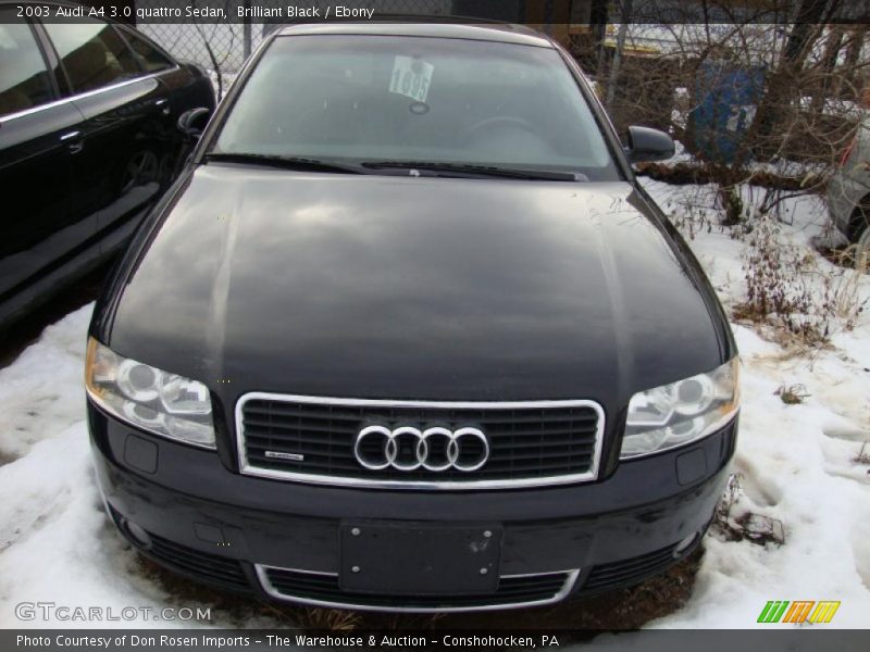 Brilliant Black / Ebony 2003 Audi A4 3.0 quattro Sedan