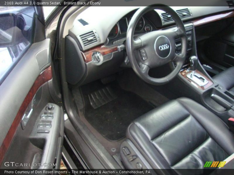 Brilliant Black / Ebony 2003 Audi A4 3.0 quattro Sedan