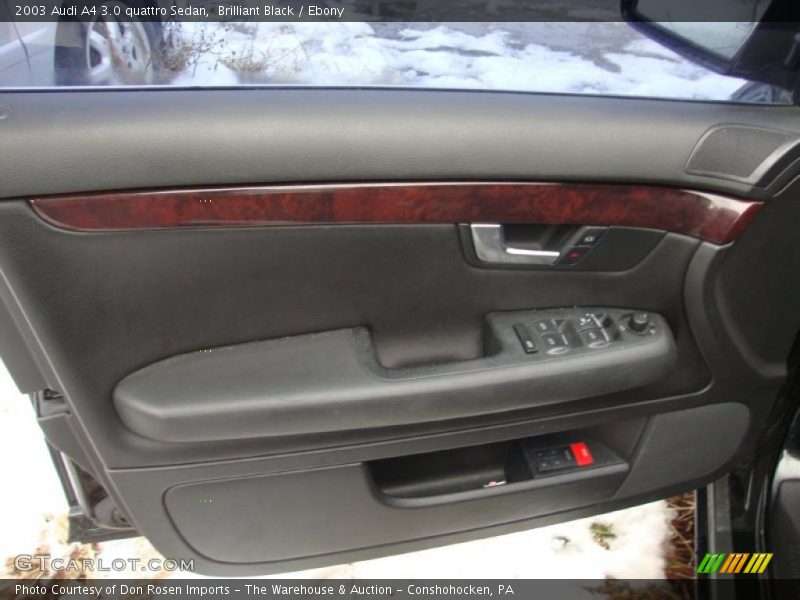 Brilliant Black / Ebony 2003 Audi A4 3.0 quattro Sedan