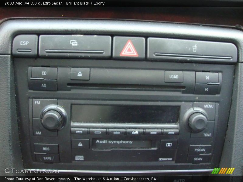 Brilliant Black / Ebony 2003 Audi A4 3.0 quattro Sedan