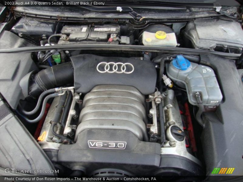 Brilliant Black / Ebony 2003 Audi A4 3.0 quattro Sedan