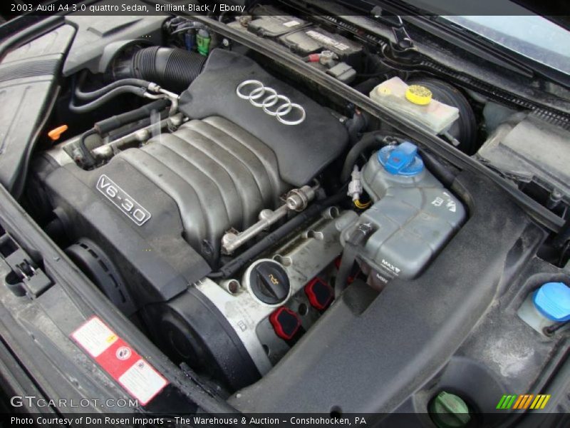 Brilliant Black / Ebony 2003 Audi A4 3.0 quattro Sedan