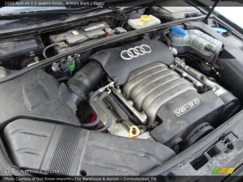 Brilliant Black / Ebony 2003 Audi A4 3.0 quattro Sedan