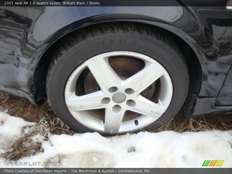 Brilliant Black / Ebony 2003 Audi A4 3.0 quattro Sedan