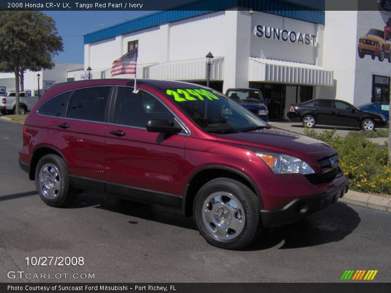 Tango Red Pearl / Ivory 2008 Honda CR-V LX