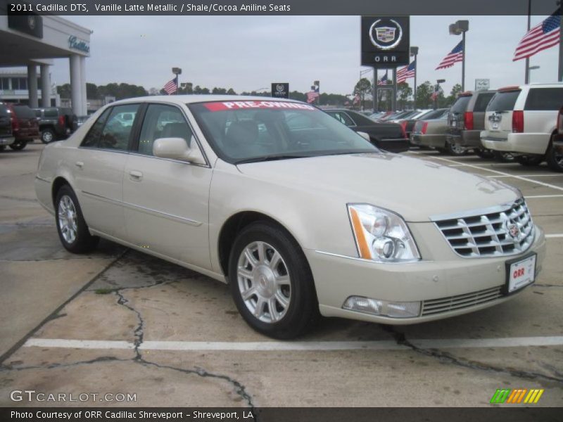 Vanille Latte Metallic / Shale/Cocoa Aniline Seats 2011 Cadillac DTS