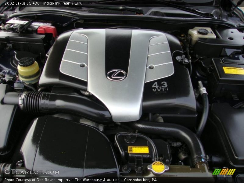  2002 SC 430 Engine - 4.3 Liter DOHC 32-Valve VVT-i V8