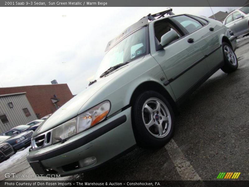 Sun Green Metallic / Warm Beige 2001 Saab 9-3 Sedan